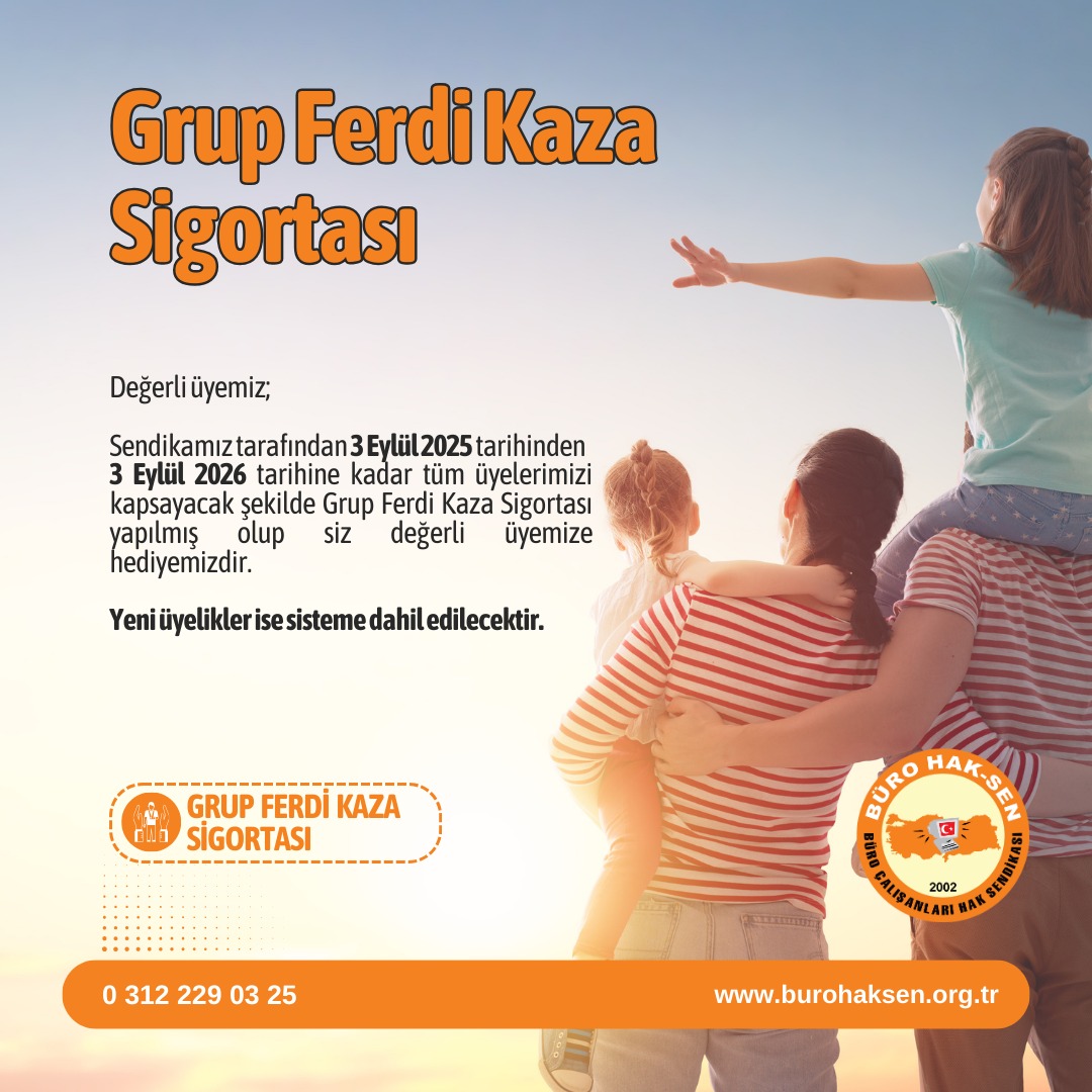 Büro Haksen Üyelerine Ferdi Kaza Sigortası